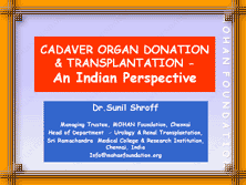 Cadaver Organ Donation and Transplantation